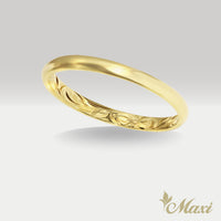2.5mm Barrel Inner Engraved Ring [14K/18K Gold/Platinum]