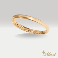2.5mm Barrel Inner Engraved Ring [14K/18K Gold/Platinum]