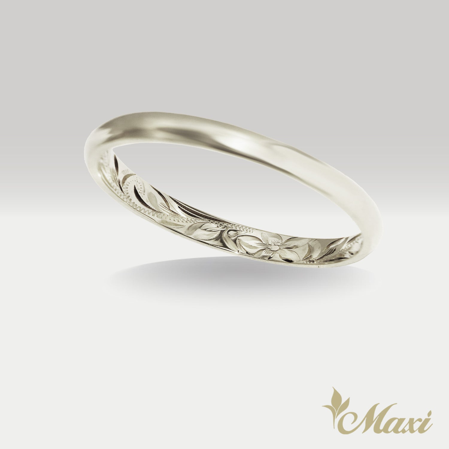 2.5mm Barrel Inner Engraved Ring [14K/18K Gold/Platinum]