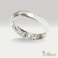 4mm Barrel Inner Engraved Ring [14K/18K Gold/Platinum]