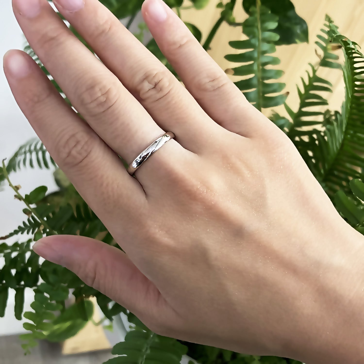 3mm Barrel Inner Engraved Ring [14K/18K Gold/Platinum]