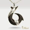 Black Jade Hawaiian Fish Hook-Large [14K/18K Gold]