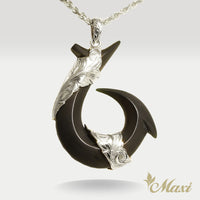 Black Jade Hawaiian Fish Hook-Large [14K/18K Gold]