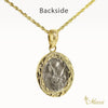 King Kamehameha Coin Oval Pendant [14K/18K Gold]