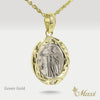 King Kamehameha Coin Oval Pendant [14K/18K Gold]