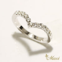 2mm Kohola Whale Tail_Half Eternity Diamond Ring [14K/18K Gold]