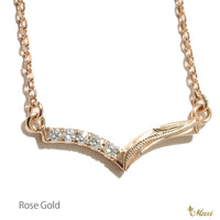 [14K Gold] Kohola Whale Tail Necklace Diamond *Made to order*(TRDSP) 14金 ホエールテール ネックレス