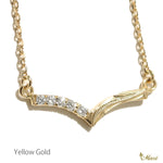 [14K Gold] Kohola Whale Tail Necklace Diamond *Made to order*(TRDSP) 14金 ホエールテール ネックレス