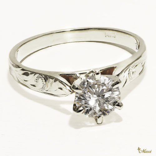 [14K/18K Gold] 1 Carat Ethical Lab-Grown Diamond Engagement Ring [Made to order] エンゲージメントリング