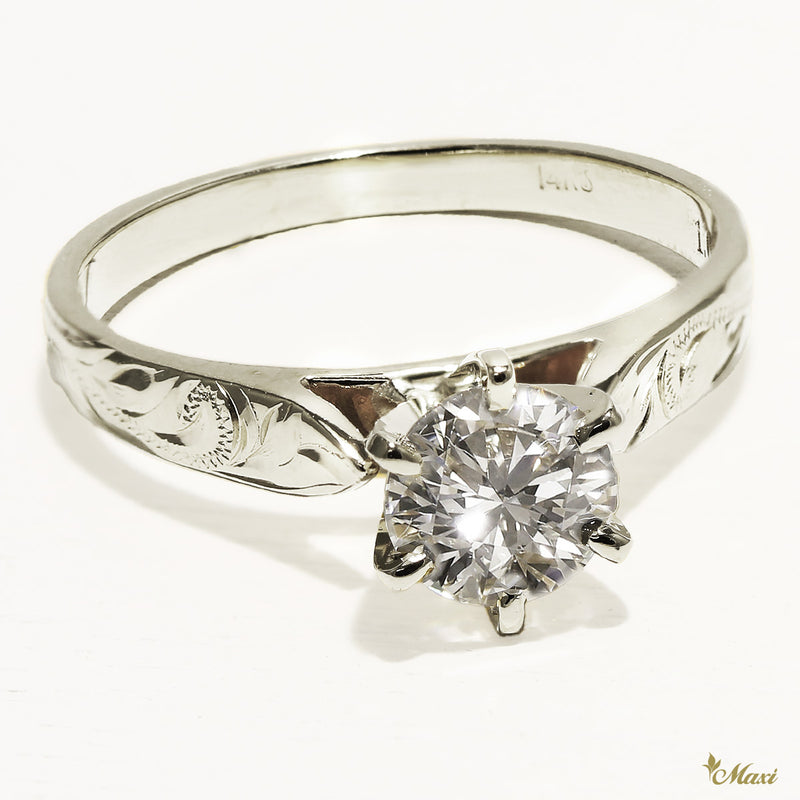 [14K/18K Gold] 1 Carat Ethical Lab-Grown Diamond Engagement Ring [Made to order] エンゲージメントリング