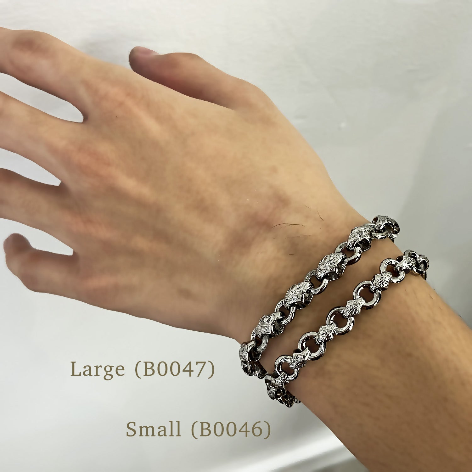 Maile Chain Links Bracelet [Black Chrome Silver 925]