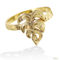 [14K/18K Gold] Hawaiian Monstera Leaf Ring [Made to order] (R_P1255) モンステラ リング