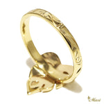 [14K/18K Gold] Hawaiian Monstera Leaf Ring [Made to order] (R_P1255) モンステラ リング