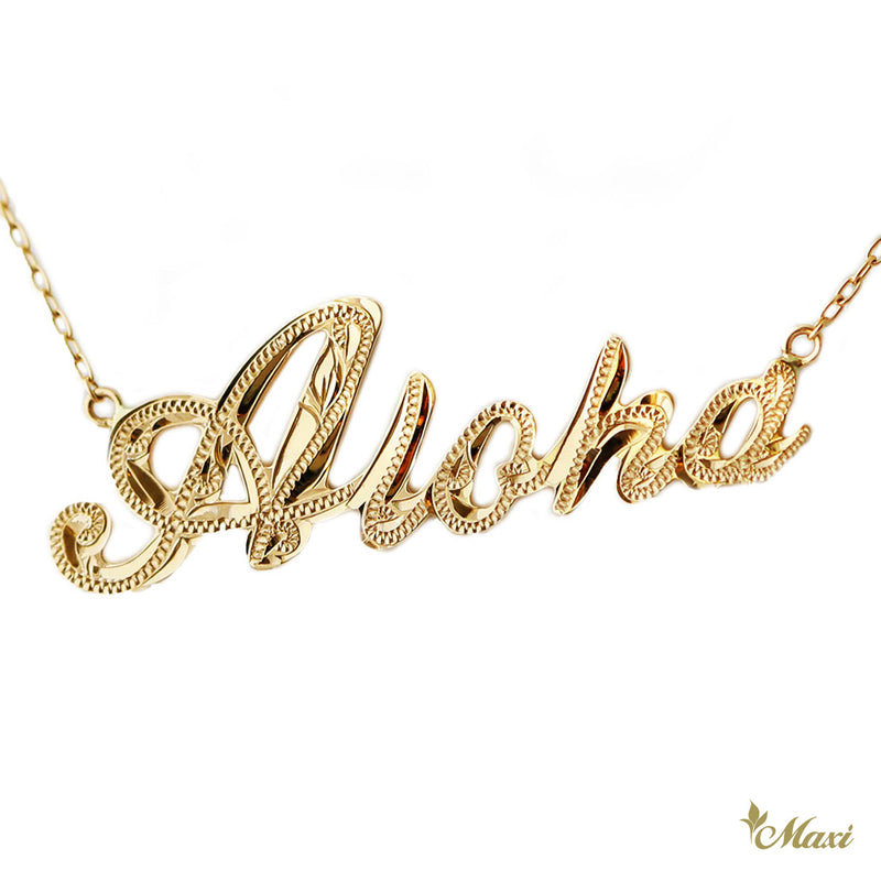 [14K/18K Gold] Custom Letter/Name Necklace_LARGE (N0007)