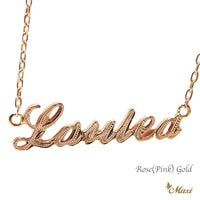 [14K/18K Gold] Custom Letter/Name Necklace_MEDIUM (N0164)