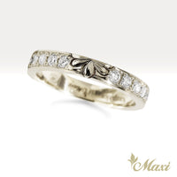 Naupaka Eternity Couple Rings [14K/18K Gold/Platinum]
