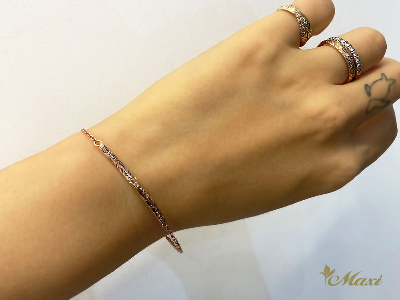 [14K Gold] Wa'a ID Bracelet-Small