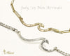Nalu Wave Bracelet with Paper Clip Chain [14K Gold]