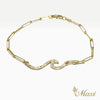Nalu Wave Bracelet with Paper Clip Chain [14K Gold]