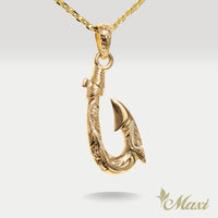 Fish Hook Pendant Small [14K/18K Gold]