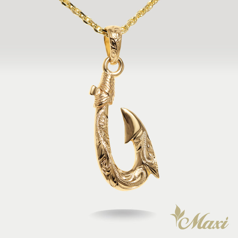 Fish Hook Pendant Small [14K/18K Gold]