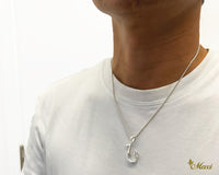 Fish Hook Pendant Small-Double Side Engraving [14K Gold]