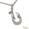 Fish Hook Pendant Small-Double Side Engraving [Silver 925]