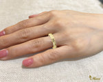 [14K/18K Gold/Platinum] 4mm Barrel Ring_Cut Out Edge *Made to Order* (R0133_4)