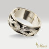 [14K/18K Gold] Black Enamel 8mm Ring (R0439_8mm)