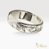 [14K Gold] White Enamel 6mm Ring [Made to Order] (R0439)