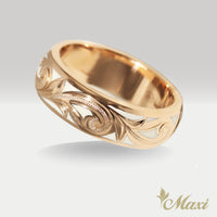 [14K Gold] White Enamel 6mm Ring [Made to Order] (R0439)