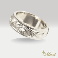 [Silver 925] White Enamel 6mm Ring [Made to order] (R0439)
