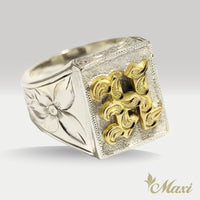 Initial Signet Ring_Rectangularl [Silver 925/14K Gold]