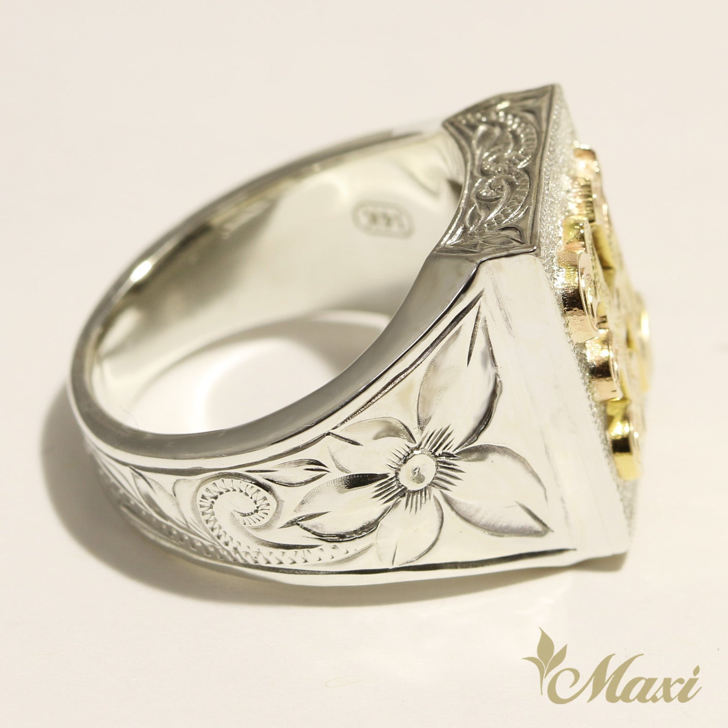 Initial Signet Ring_Rectangularl [Silver 925/14K Gold]