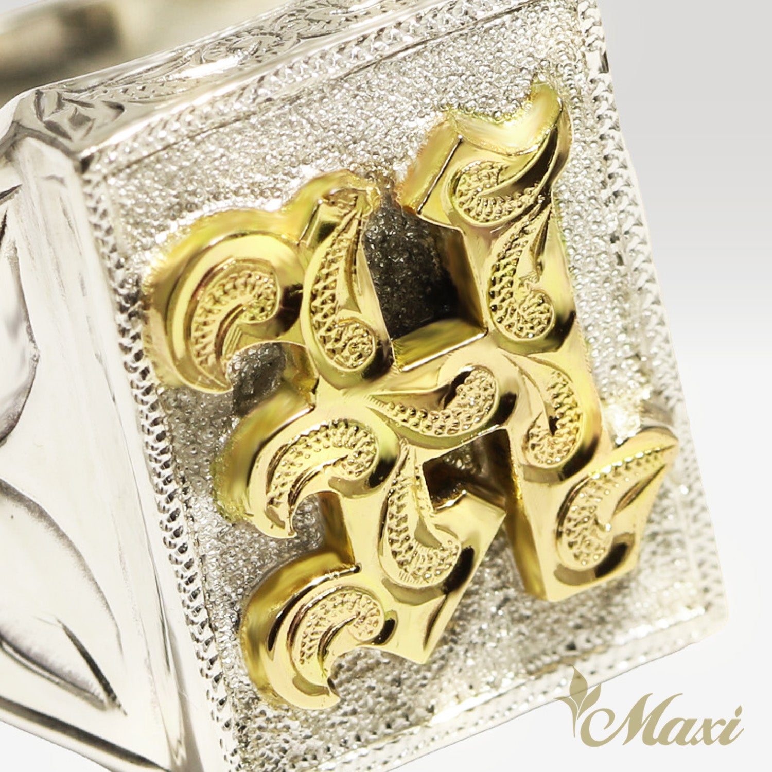 Initial Signet Ring_Rectangularl [Silver 925/14K Gold]