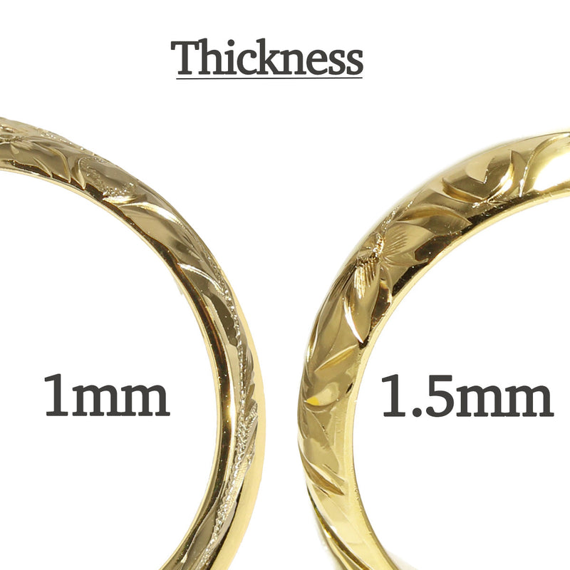 [14K/18K Gold/Platinum] 6mm Custom Hawaiian Ring (TRD/R_6mm)