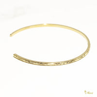 [14K/18K Gold] 1.7mm Tube Open Bangle Bracelet *Made-to-order* (B0589)