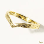 [14K/18K Gold] 2mm Kohola Whale Tail Ring*Made to Order*