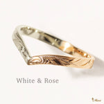 [14K Gold] 2mm Kohola Whale Tail Ring-Two Tone *Made to Order*