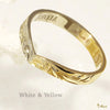 [14K Gold] 3mm Kohola Whale Tail Ring-Two Tone *Made to Order*