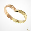 [14K Gold] 3mm Kohola Whale Tail Ring-Hawaiian Maile Pattern-Cutout-Two tone *Made to Order*