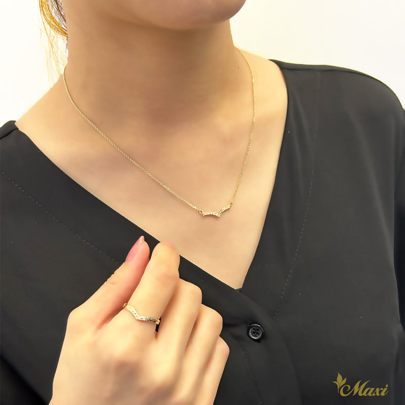 [14K Gold] Kohola Whale Tail Necklace Small *Made to order*(TRDSP)14金 ホエールテール ネックレス