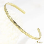 [14K/18K Gold] 4mm Open Bangle Bracelet-Standard Thickness　