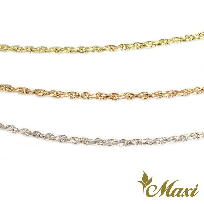 [14K Gold] 1mm Rope Chain　14金　ゴールド　1mm　ロープチェーン　ゴールドチェーン