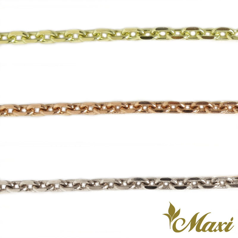 [14K Gold] 2mm Cable Chain (CB50)　14金　ゴールドチェーン　ケーブルチェーン　