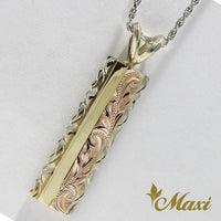 [14K Gold] 3 Tone Bar Pendant*Made-to-order*  14金　３カラー　ペンダント