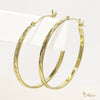 [14K Gold] Hoop Hinged Pierced Earring-Large 33mm-*Made to Order*(TRD Hinged-L)