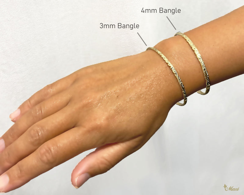 [14K/18K Gold] Custom 3mm Closed Bangle Bracelet*Made-to-order*