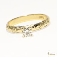 0.26ct Diamond 3mm/Barrel Ring - Fashion/ Engagement [14K/18K Gold]