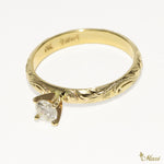 [14K/18K Gold] 0.26ct Diamond 3mm/Barrel Ring - Fashion/ Engagement *Made to order